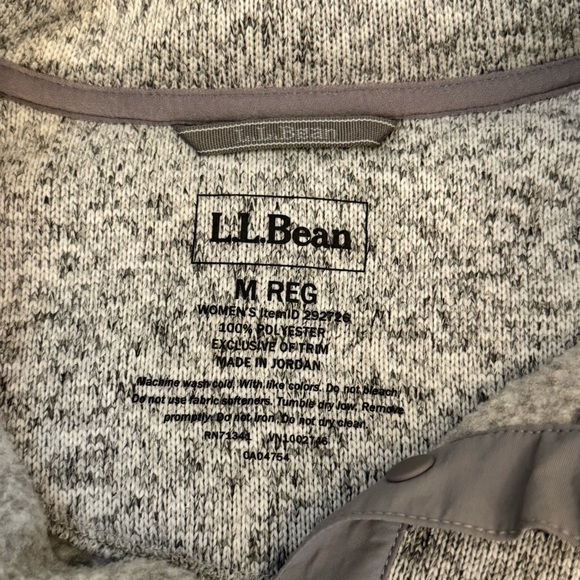 L.L.Bean Women’s Heathered Gray 1/4 Snap Pullover Size Medium - Picture 7 of 11